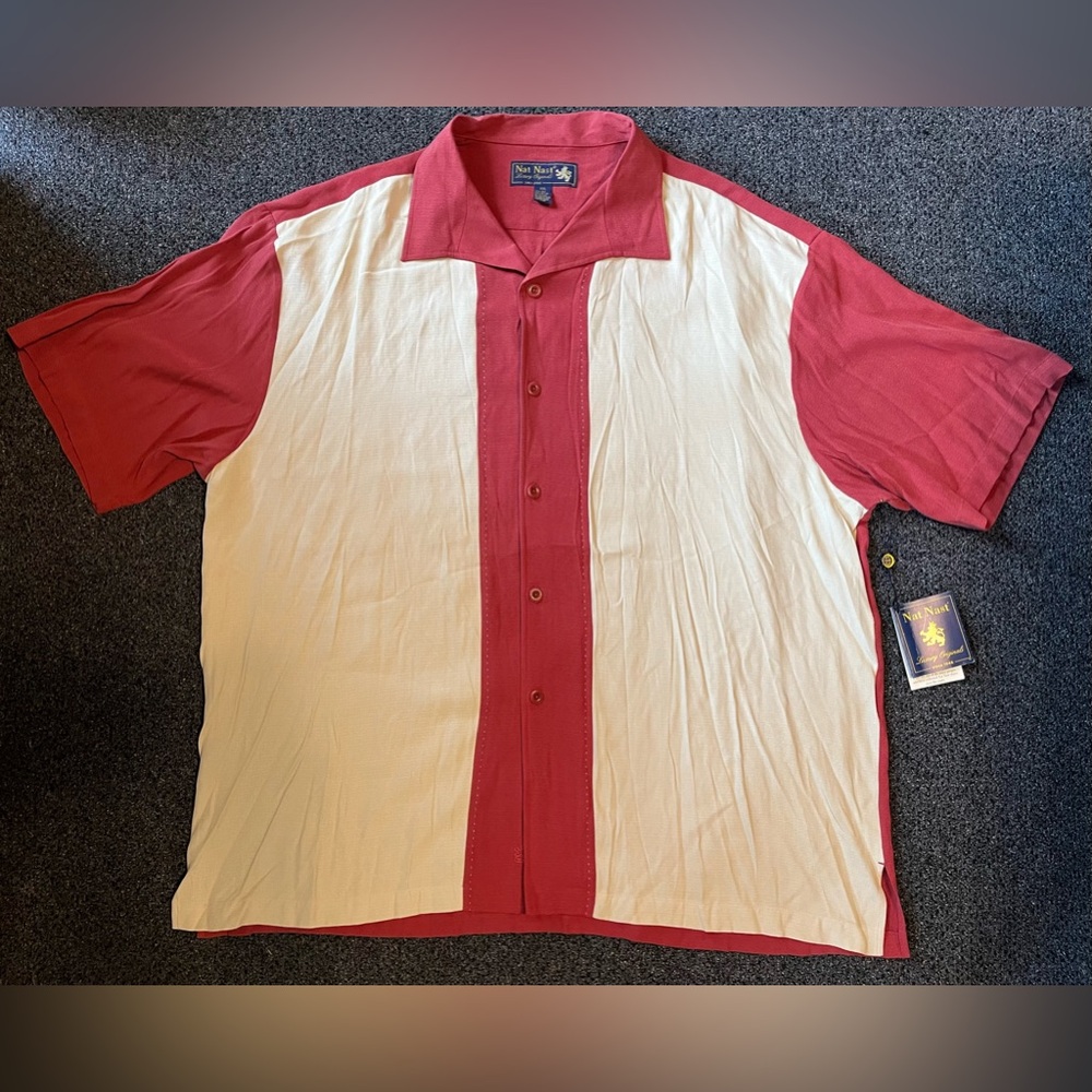 NWT Vtg Nat Nast Silk button shirt XXL Soprano Spanish Quarter limited edition